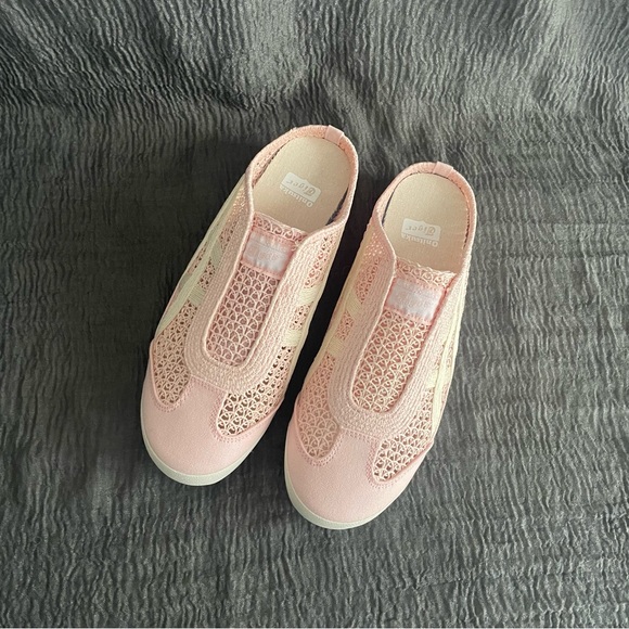 Onitsuka Tiger by Asics Shoes - Onitsuka Tiger by Asics Pink Crochet Slip-On Mules